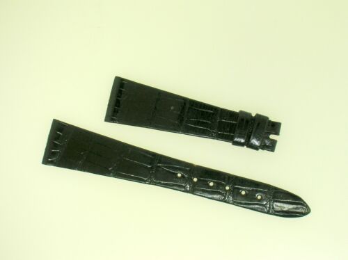 PATEK PHILIPPE AUTHENTIC NOS BLACK LEATHER WATCH STRAP 20 MM LUGS HAND MADE - Afbeelding 1 van 6