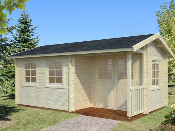 Gartenhaus mit Veranda Holzlaube Susanna 530 X 320 Cm 44 ...