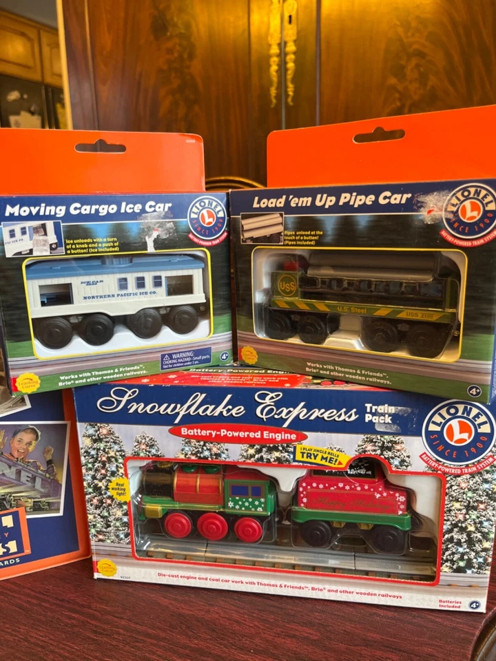 Trenes Lionel, Snowflake Express, cartas legendarias de coleccionista, coches de juego, nuevo en caja Foto 3 de 4