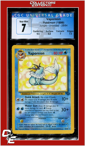 Vaporeon (Unlimited) graded CGC 7 for sale on eBay