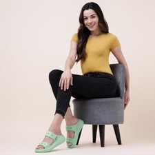 Double Strap Clog Sandals for Women  Cushioned Footwear Lightweight for ladies