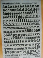 .1 x Letraset Lower Case & Num AMERICAN TYPEWRITER BOLD 60pt 15,4mm Sheet 4476`