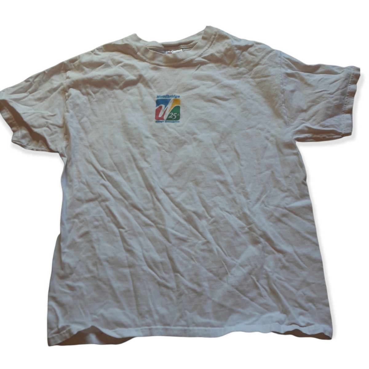 Vtg Hanes Beefy T Shirt Woodbridge 25th Anniversary Size L 2001