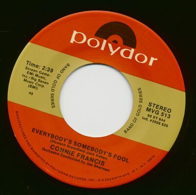 Connie Francis - Everybody's Somebody's Fool - Al Di La (7inch, 45rpm) - Sing...