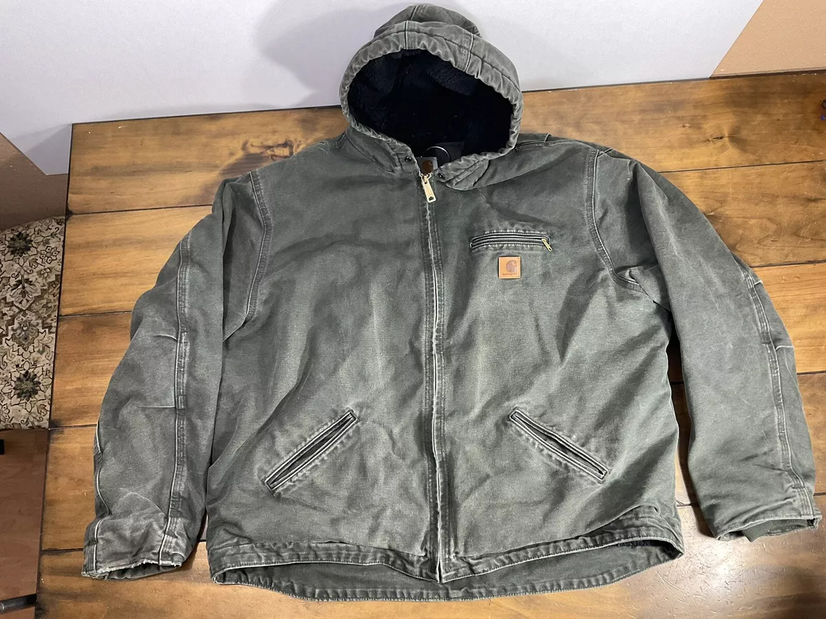 Carhartt J141-MOS SANDSTONE SHERPA-LINED SIERRA JACKET SIZE 2XL