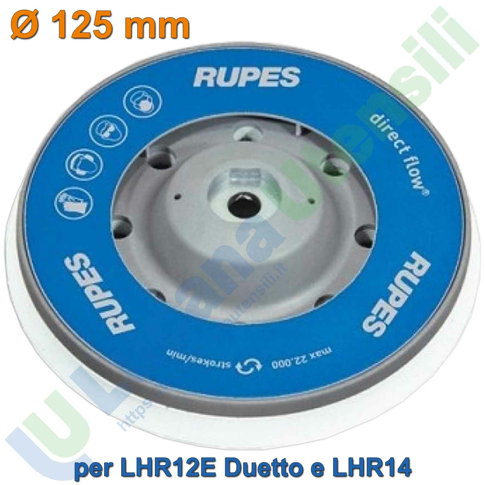 Platorello 125mm Velcrato Ricambio BigFoot RUPES Levigatrici Lucidatrici LHR12 