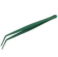 PTFE Lab Forceps Pointed Tips Stainless Steel CE Tweezers Alkali Acid Resistant