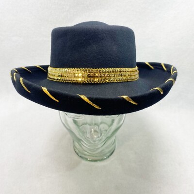 Yehasso Black Wool Festival Hat OS Yehasso Black Wool Festival Hat OS | eBay main image 4