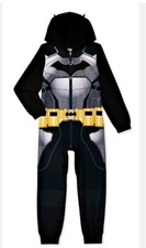 BATMAN HOODED BLANKET SLEEPER Size 8 NEW 