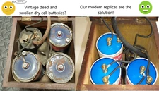 1937 Eveready Ignitor Replica Dry Cell Battery "D" Clock, Midland, Phone, Radios