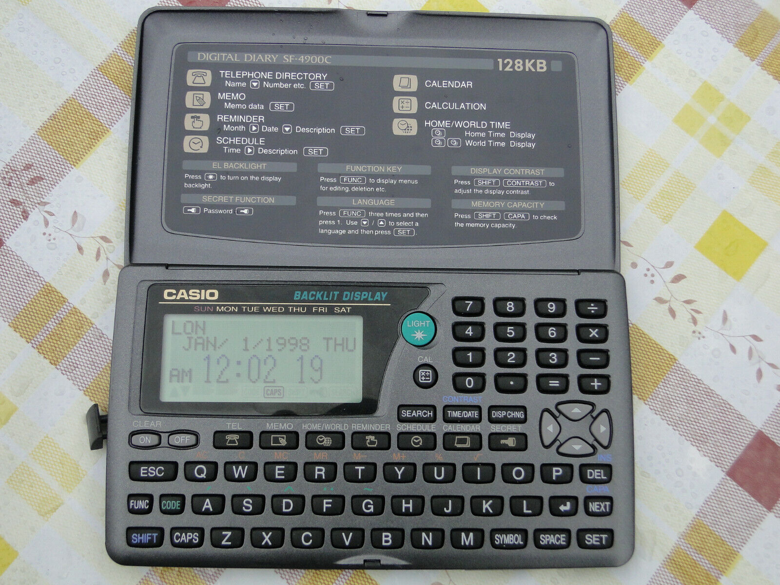 Casio SF-3600 Digital Diary Personal Organizer 