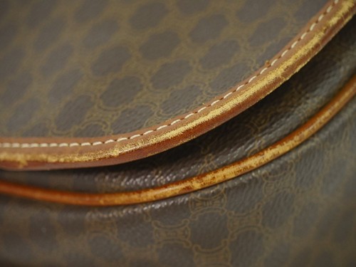 CELINE Macadam PVC Shoulder Crossbody Bag Brown Gold - Bild 6 von 10