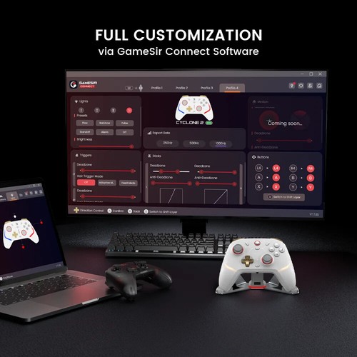 GameSir Cyclone 2 Game Controller Wireless Wired PC IOS Android Switch Gamepad - Picture 14 of 30