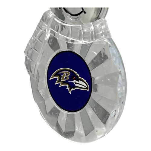 Baltimore Ravens Snowman Clear Acrylic Ornament NFL Foot Ball Christmas Tree - Picture 3 of 5