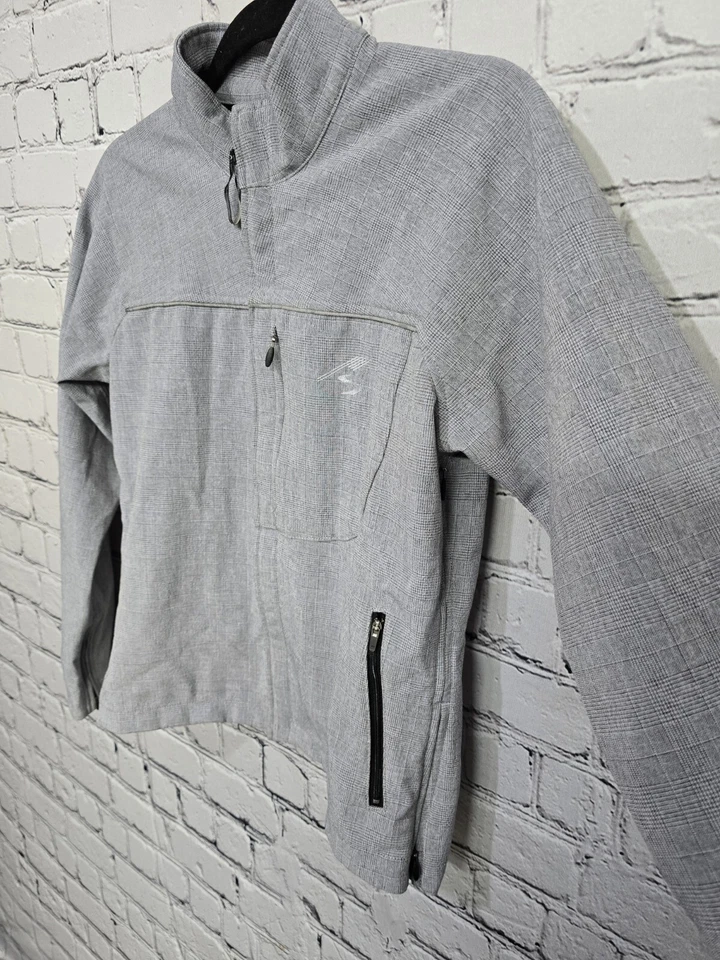 Showers Pass Jacket Womens S Gray Houndstooth Cycling Full Zip Portland Gorpcore - Image 4 of 4