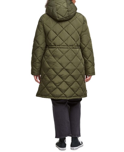 Levi's Women's Trendy Plus Size Hooded Long Parka Jacket (Army Green, 3X) - Picture 4 of 4