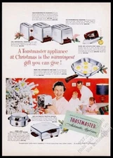 1956 Toastmaster toaster 1 2 4-slice fry pan iron waffle maker Xmas print ad
