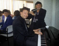 Dutch composer producter Robert Strating Dutch musician Van Leer 1990s Old Photo
