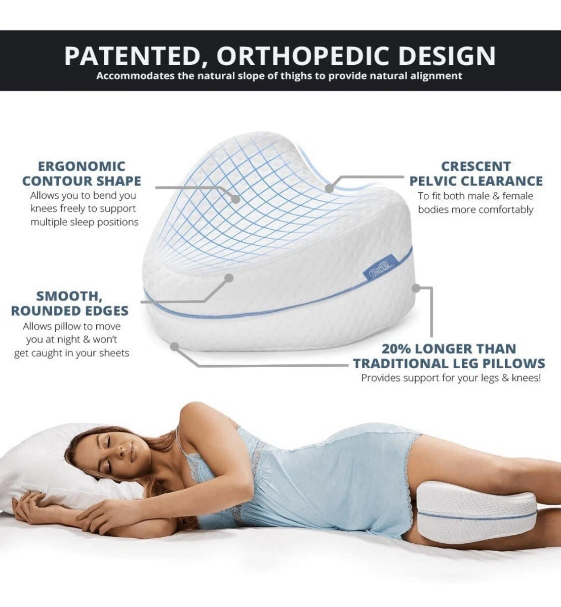 Memory Foam Orthopaedic Leg Legacy Pillow