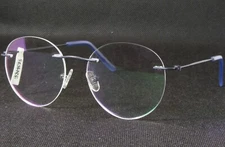 OU 26.821.02 Dark Stone Blue RARE RIMLESS EYEGLASSES GLASSES 51-18-140mm Germany