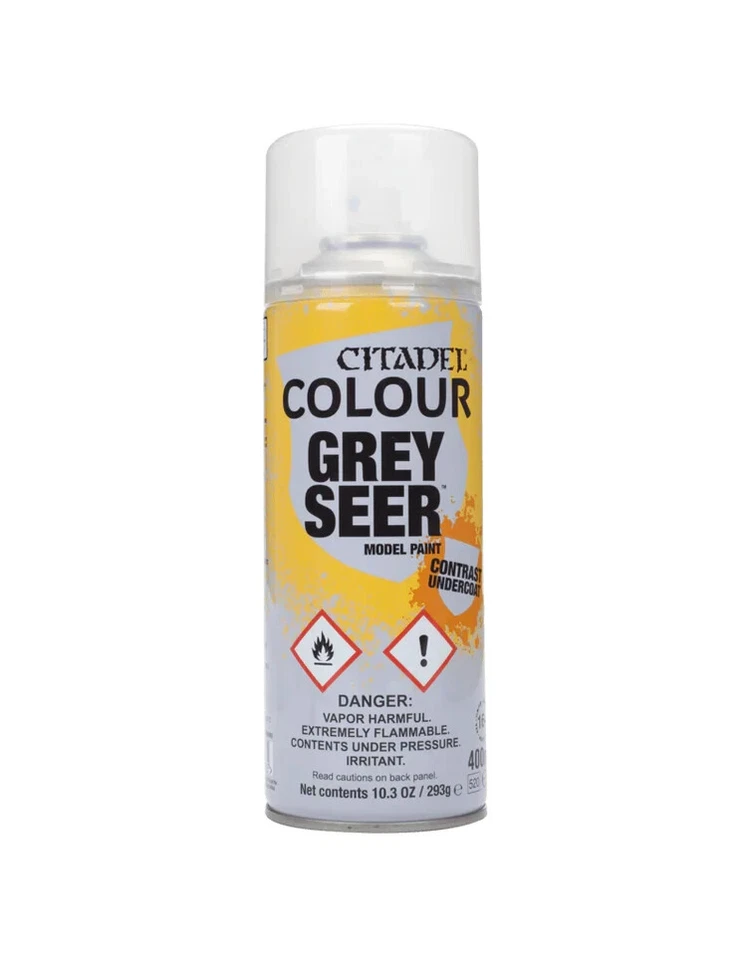 GAMES WORKSHOP WARHAMMER CITADEL SPRAY PAINT GREY SEER