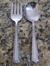 Set Baby Feeding Spoon & Fork CHERIE Oneida Deluxe Stainless  FREE SHIP
