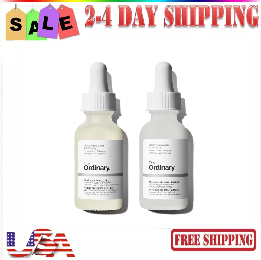 The Ordinary Skin Support Set Niacinamide 10% + Zinc 1% + Hyaluronic Acid 2%+B5