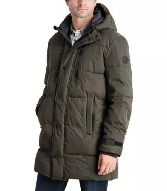 michael kors parka mens olive