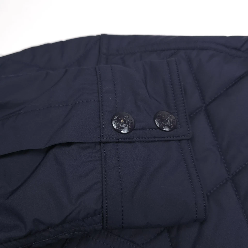 RRL Ralph Lauren Azul Marino Botón a Presión Acolchado Camisa Chaqueta Para Hombres Talla Pequeña Foto 3 de 4