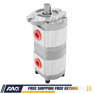 Shaft 19.05mm Hydraulic Tandem Double Gear Pump HGP-33A-8R Excavator Loader