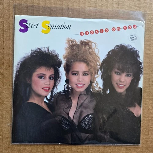 SWEET SENSATION Hooked On You DJ PROMO POP SOUL 45 7" Vinyl Record