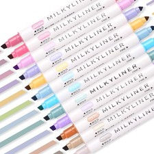 Highlighters Pastel Double Sided Chisel and Fine Tips Pastel Bible