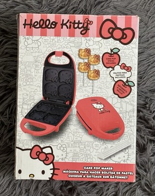 Hello Kitty Cake Pop Maker W Sticks Electric Sanrio Non Stick Makes 4 Pink NEW