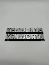 2 OEM KENWORTH METAL NAMEPLATE EMBLEM K281-1348 USED