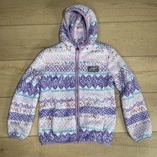 Eddie Bauer Kids' Multicolor Patterned Fleece Hoodie Sweatshirt Jacket 5/6
