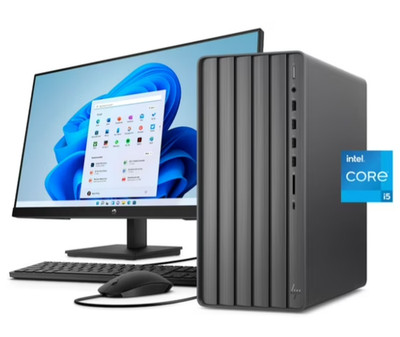 HP ENVY Desktop Bundle w/HP 27'' FHD Monitor 12th Gen i5-12400 12GB RAM 512GB SSD