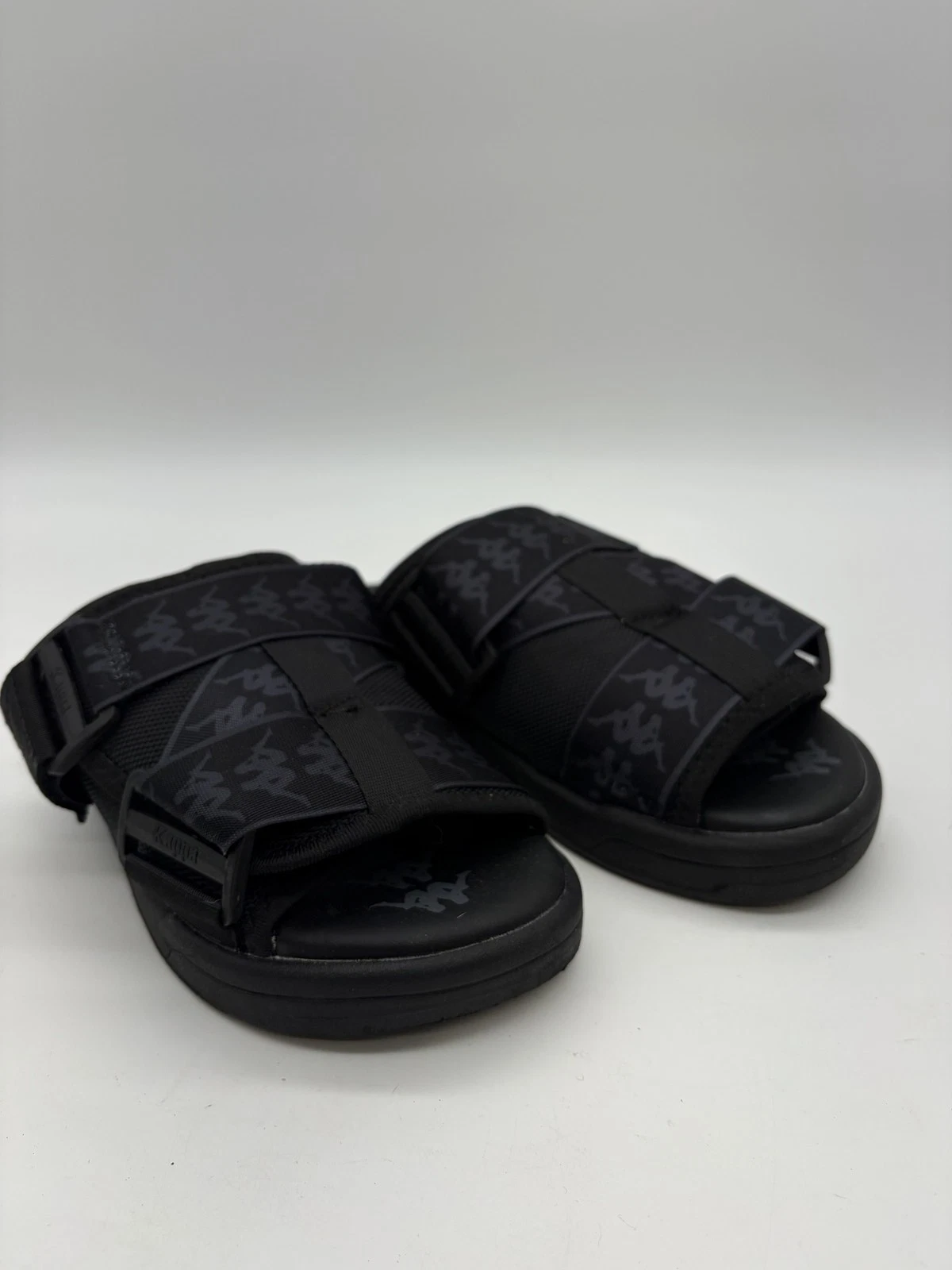 Kappa 222 Banda Aster Black Slides Sandals Women's Size [Size] Omini Logo A15