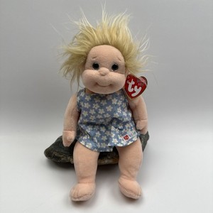 TY Beanie Kids Angel 10” Plush Doll Blue Dress White Flowers 1994 With Tags