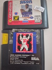 2 retro Sega Genesis video games Madden 93, Prime Time NFL Football  bc14 26252