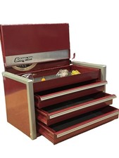 Snap-on New Classic Red Gloss Miniature Top Tool Box Base Cabinet Mini Logo