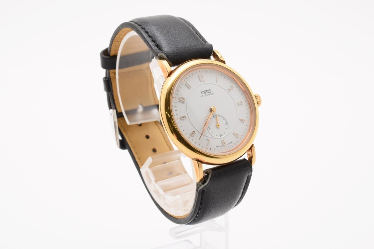 Vintage ORIS Classic 7423 Small Second Gold 34mm Hand Winding 