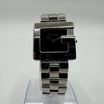 GUCCI G Face 3600M Black Dial Quartz unisex Watch stainless steell