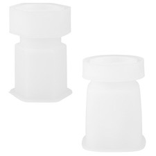 2 Sets Storage Jar with Lid Casting Molds Craft Making Tool Silicone Mold