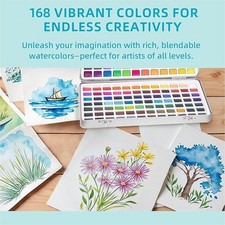 Aquarellfarben Reiseset mit 168 Farben f&uuml;r Hobbyk&uuml;nstler Und Malbegeisterte