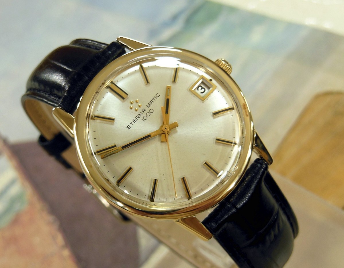 1960's Vintage ETERNA.MATIC 1000, Automatic, date, Serviced with Warranty View 3