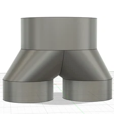 1x 6-inch to 2x 6in 2-Way Duct Hose Splitter For Woodwork Dust, Grow Tent, HVAC