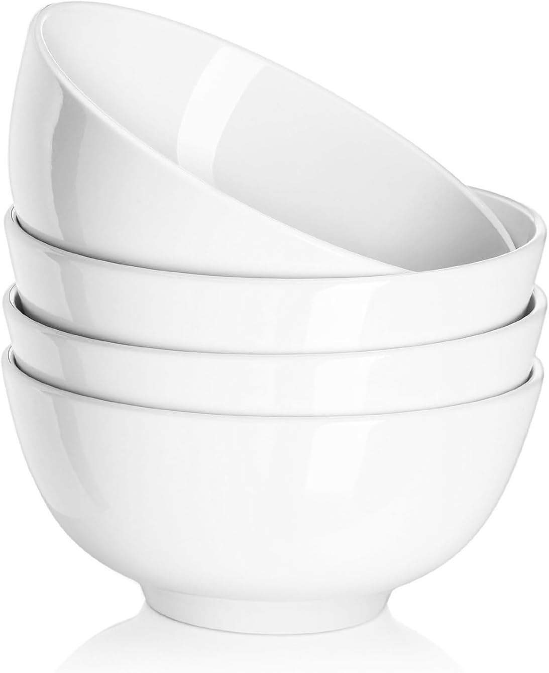DOWAN 22 OZ White Ceramic Bowls Set of 4 - Perfect for Soup Bowls for Kitchen, C