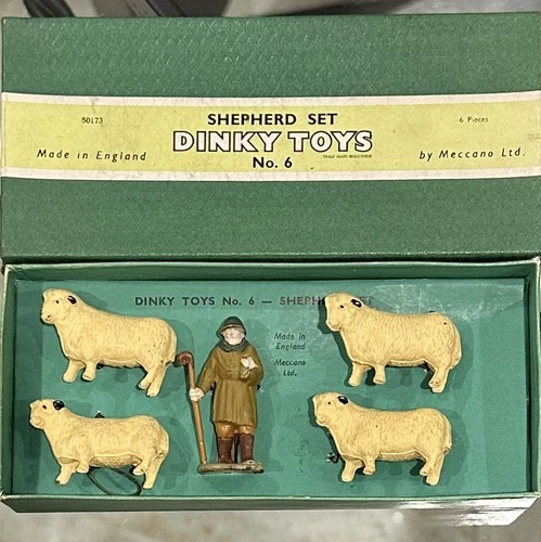 Rare Vintage Dinky Toys No. 6 Shepherd Set /Original Paint /WWII Era/Boxed
