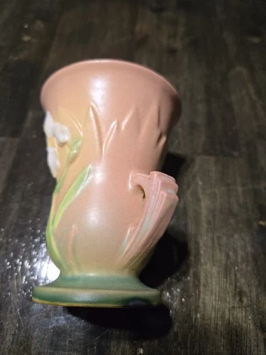 Roseville Art Pottery Pink Iris Vase 914-4