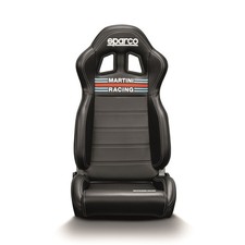 Sparco R100 Martini Rennautositz, schwarz Kunstleder verstellbar leicht